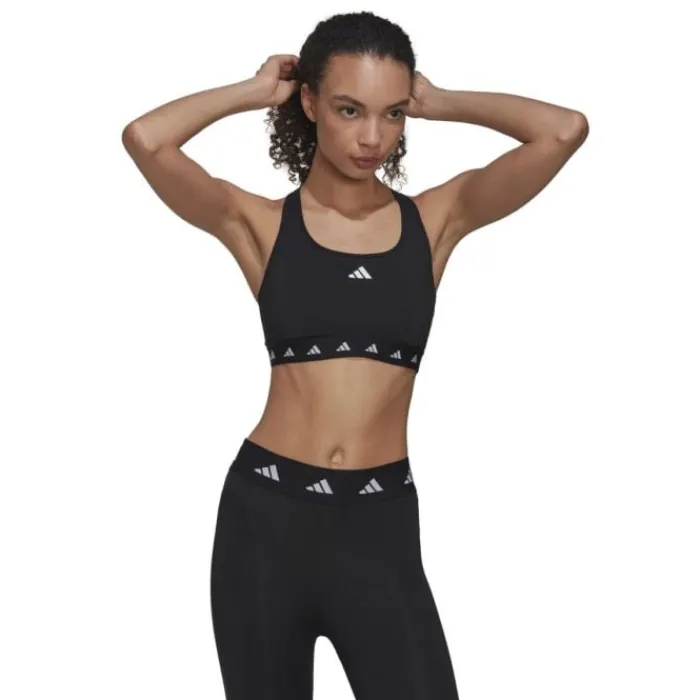 Fashion adidas Powerreact Training Medium-Support BH Zwart