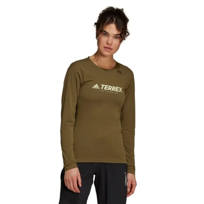 Online adidas W Trail Long Sleve Groen