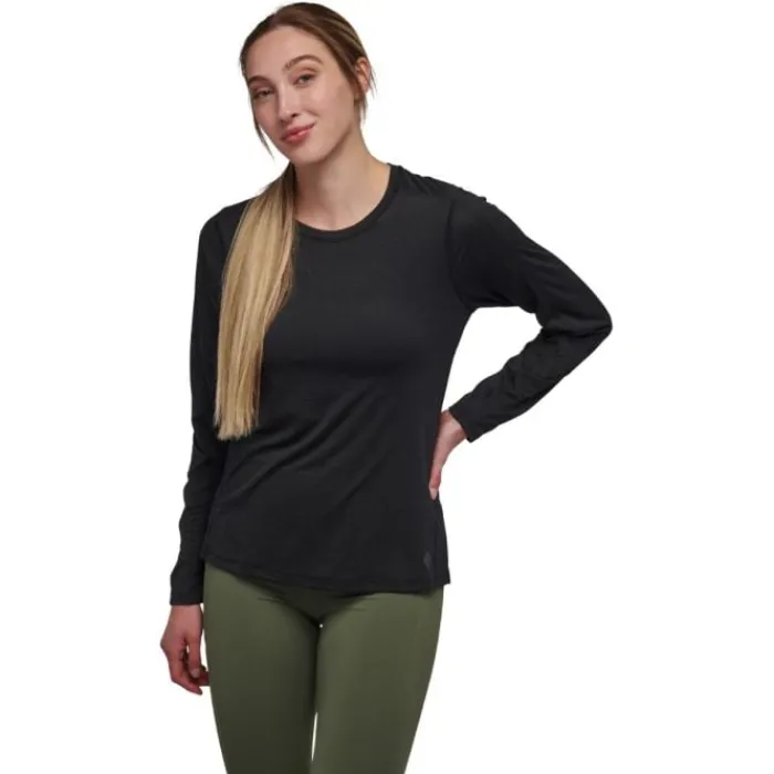 Outlet Black Diamond Lightwire LS Tee Zwart
