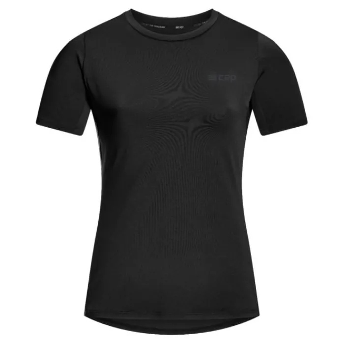 Best Sale CEP The Run Shirt Round Neck Short Sleeve Zwart