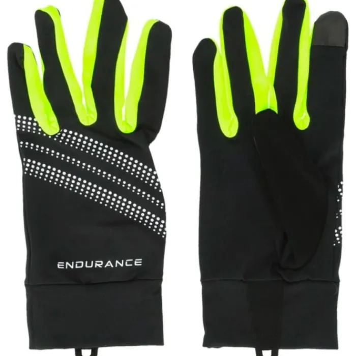 Hot Endurance Sherman Run Gloves Zwart