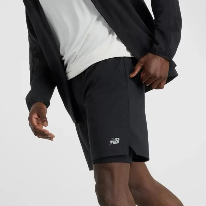 Best Sale New Balance AC Lined Short 7" Zwart