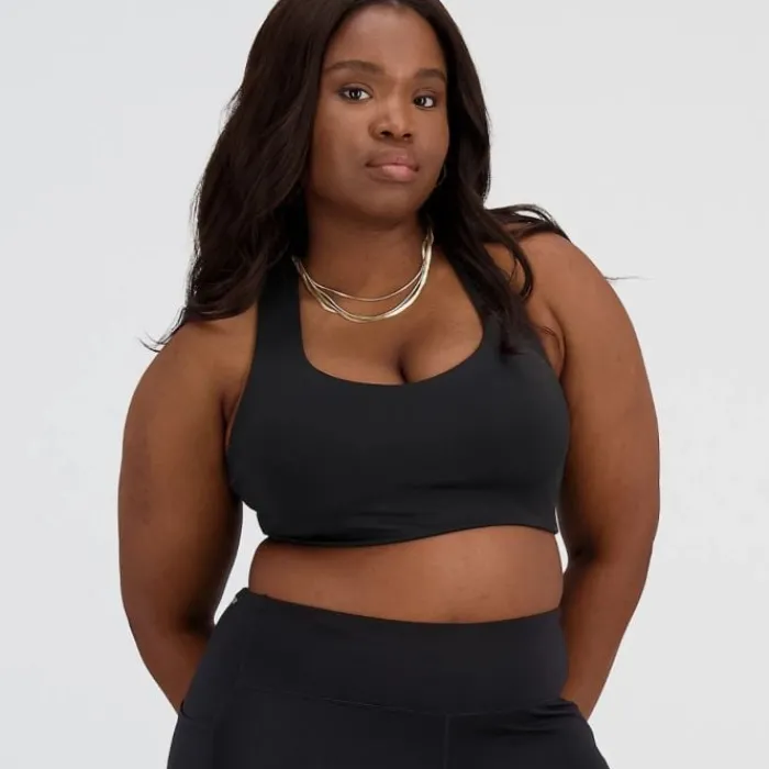 Best Sale New Balance Power X Bra Zwart