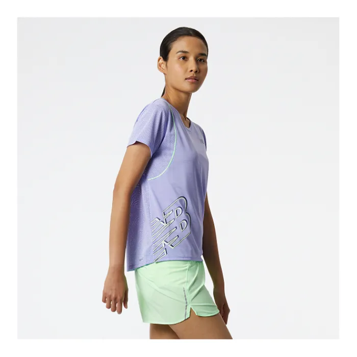 Cheap New Balance Printed Fast Flight Short Sleeve Violet