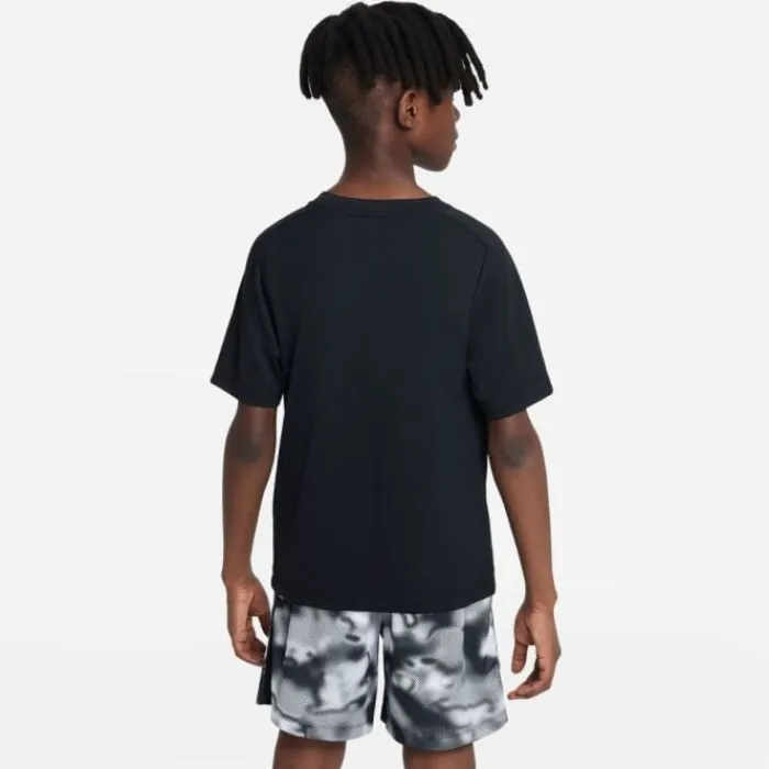 Shop Nike Dri-FIT Multi+ Graphic Short Sleeve Tee Zwart