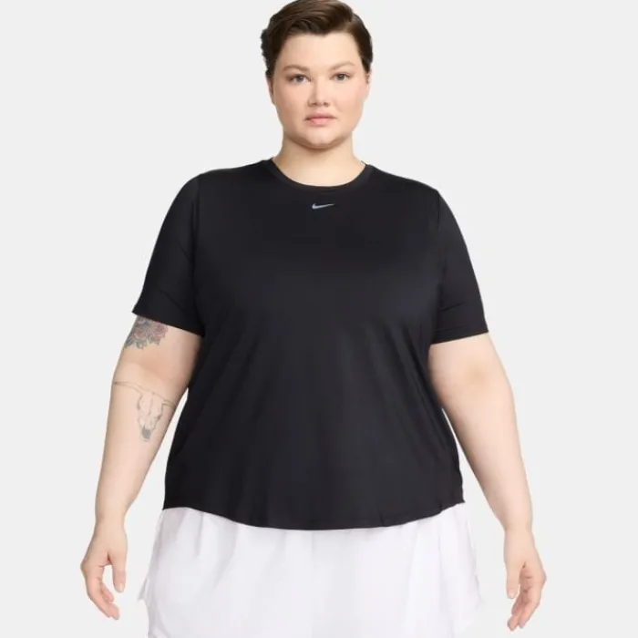 Online Nike Dri-Fit One Classic SS Top (Plus Size) Zwart