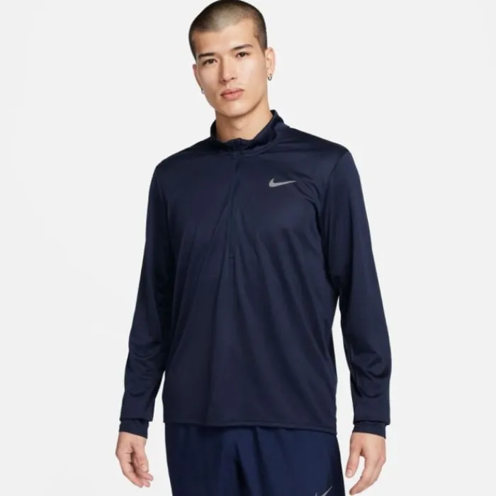 Fashion Nike Dri-FIT Pacer Half Zip Long Sleeve Tee Zwart
