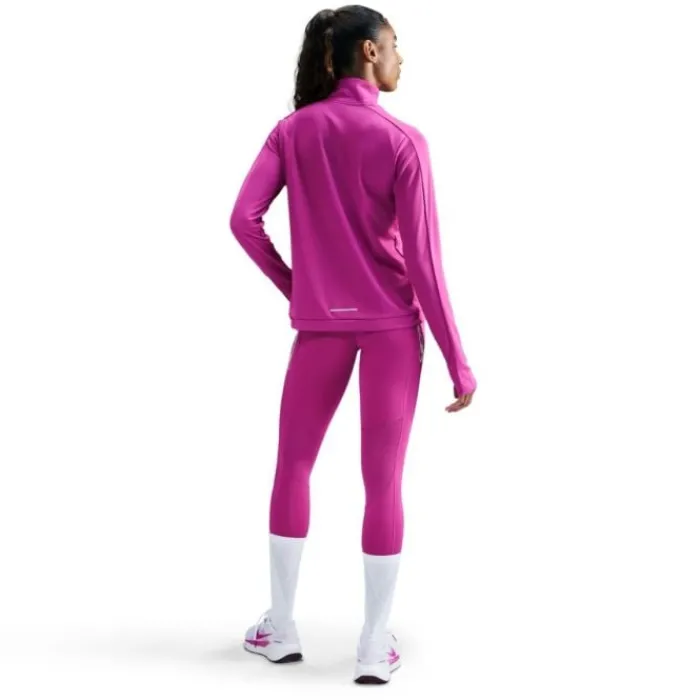Discount Nike Swoosh Heathered Half Zip Midlayer Purper