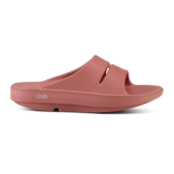 Clearance Oofos Ooahh Slide Sandal Rood