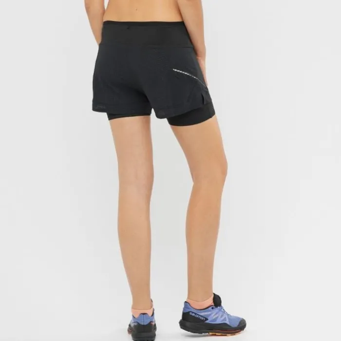 Best Sale Salomon Sense Aero 2-In-1 Shorts Zwart