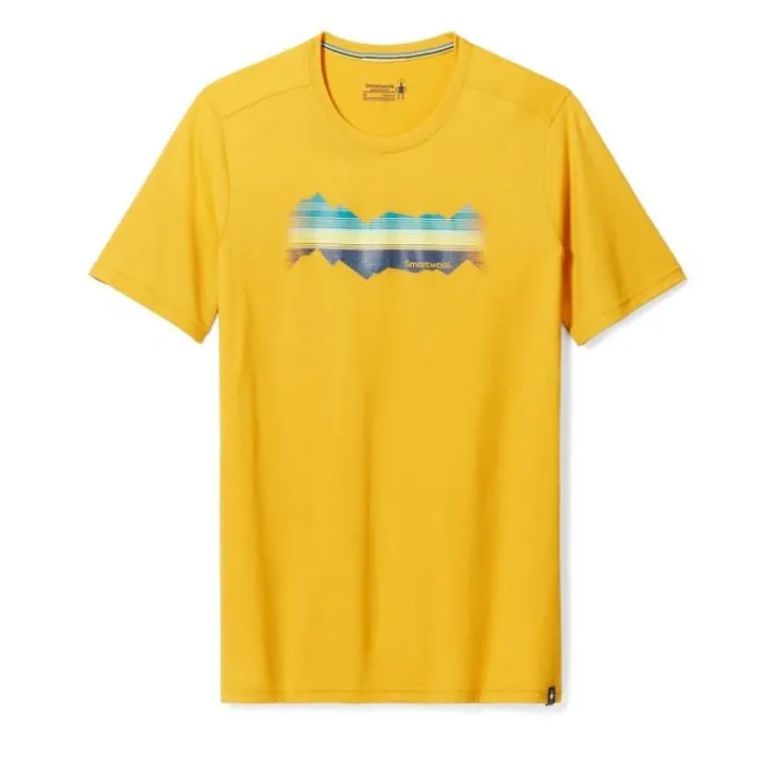 Store Smartwool Mountain Horizon Graphic Short Sleeve Tee Slim Fit Wool Geel