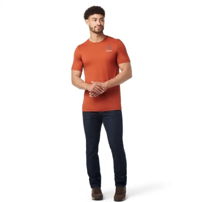 Online Smartwool Wilderness Summit Short Sleeve Graphic Tee Slim Fit Oranje