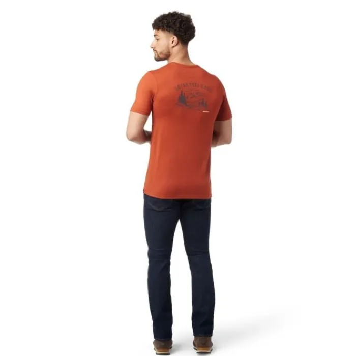 Online Smartwool Wilderness Summit Short Sleeve Graphic Tee Slim Fit Oranje